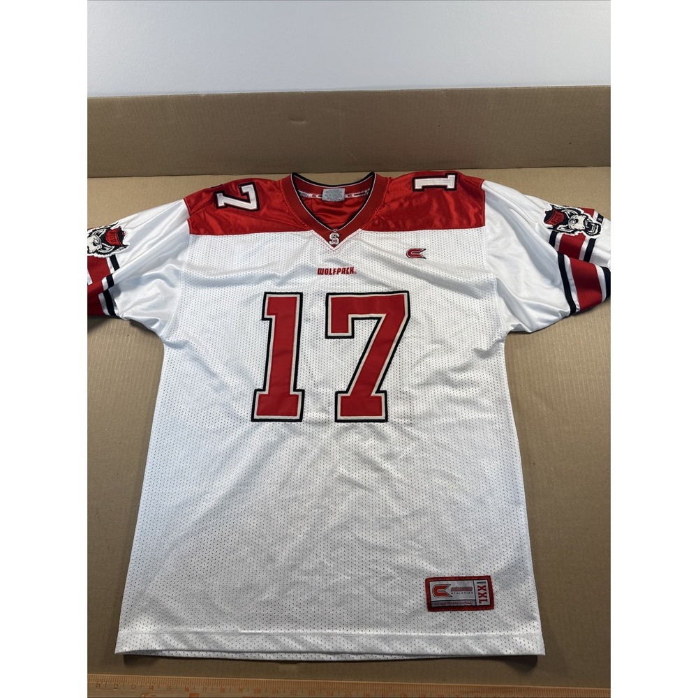 NC State North Carolina St Football Jersey Mens Large. Coliseum, Stitch Numbers